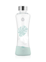 EQUA Monstera Glas Trinkflasche 550 ml mit Silikonschutz