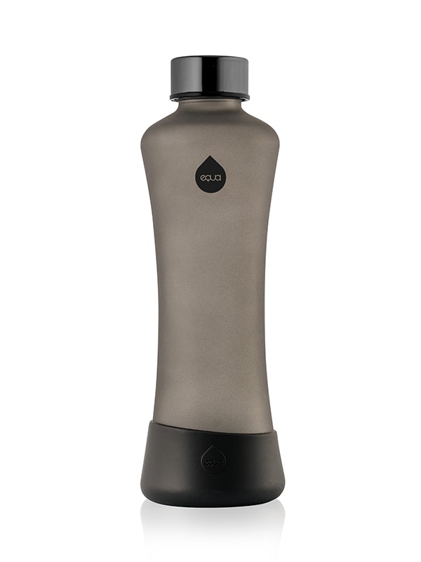 EQUA Pepper Glas Trinkflasche 550 ml mit Silikonschutz