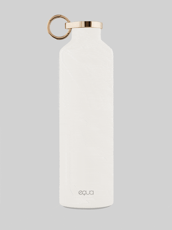 EQUA Thermo SMART Edelstahl Trinkflasche 650 ml mit double wall Isolation und Trink-Tracker.