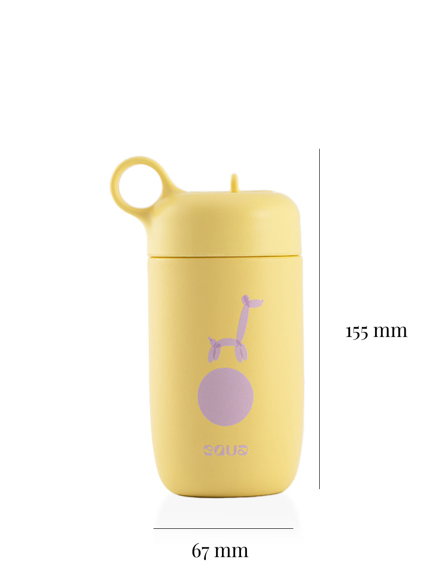 Kinder Trinkflasche 400 ml – Masse 155 x 72 mm (90 mm mit Griff), ideal für Kinder von 2 bis 5 Jahren