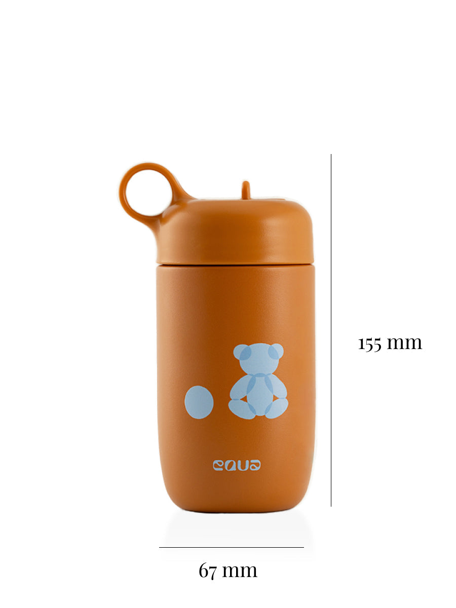 Kinder Trinkflasche 400 ml – Masse 155 x 72 mm (90 mm mit Griff), ideal für Kinder von 2 bis 5 Jahren