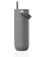 EQUA Big Cup 1000ml Thermobecher aus Edelstahl in Weiss mit Strohhalm und Tragegriff