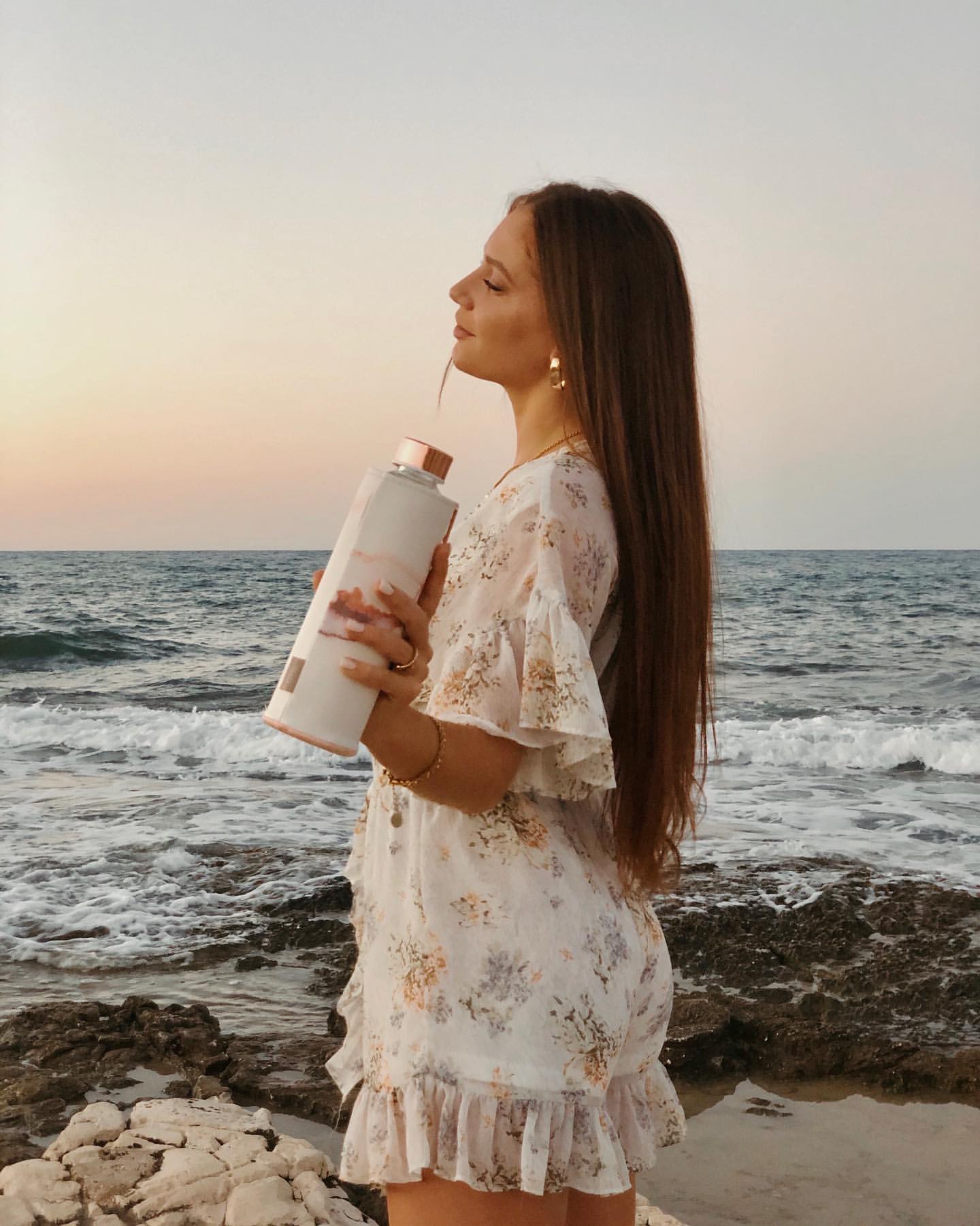 Glastrinkflasche Lava - tolles Sommer Accessoire.