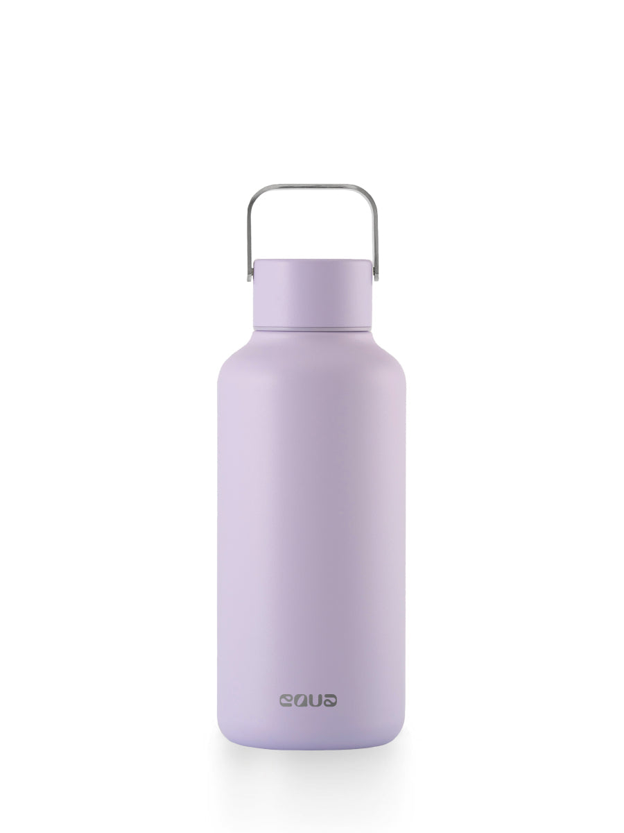 Ultraleichte 600ml Trinkflasche aus hochwertigem Edelstahl - kompakt und leicht. Uni minimalistisch in der farbe lilac (lila).
